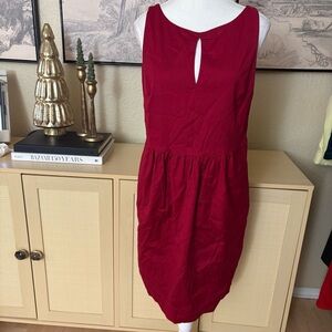 MOSCHINO Red Sleeveless Key Hole Mini Dress Festive Size 12‎